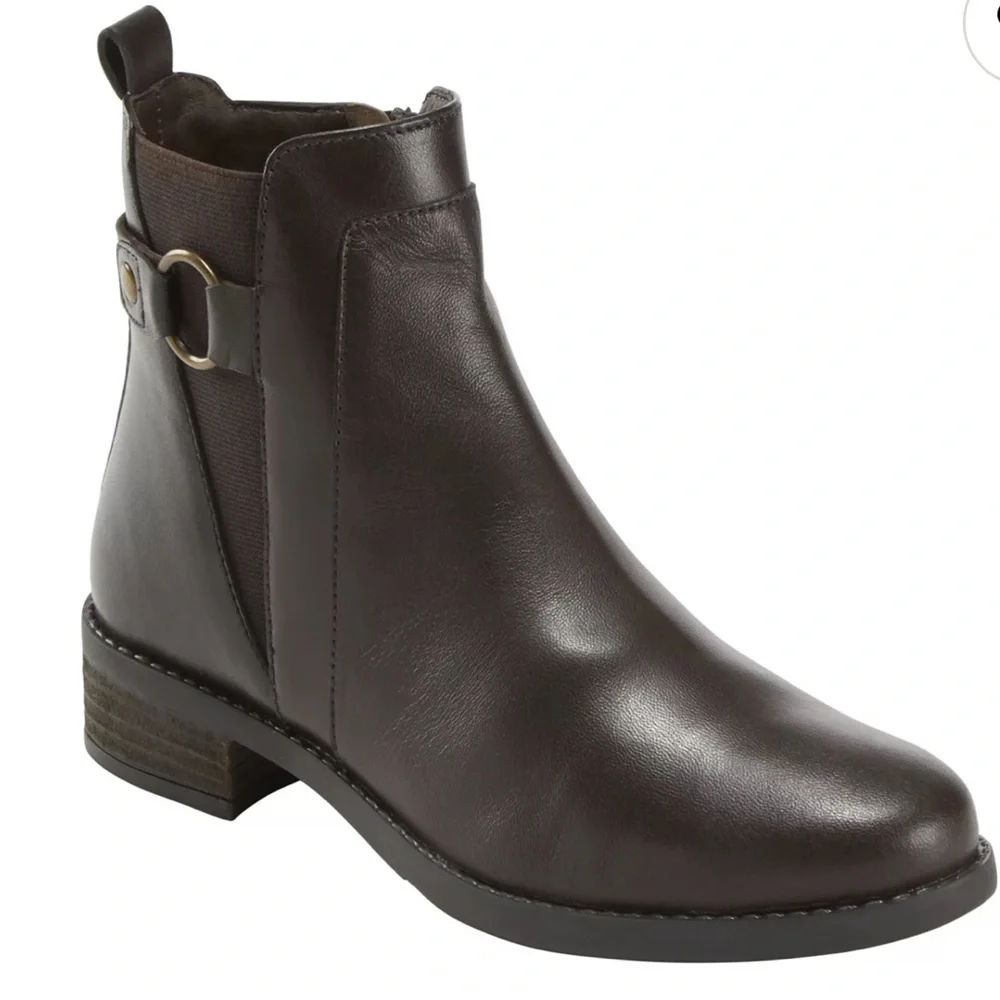 Earth Alana Santry Women's Leather Ankle Boots In Brown Size 10M